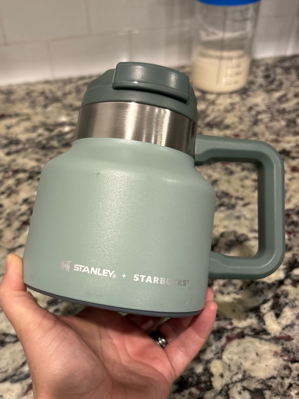 Starbucks + Stanley Stainless Steel Vacuum Desktop Green Teal Chubby Mug 20oz